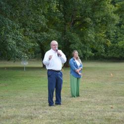 Ellis at disc golf opening