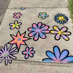 flower sidewalk