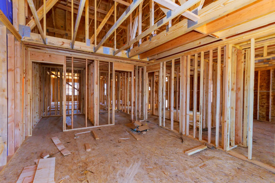 A home under construction
