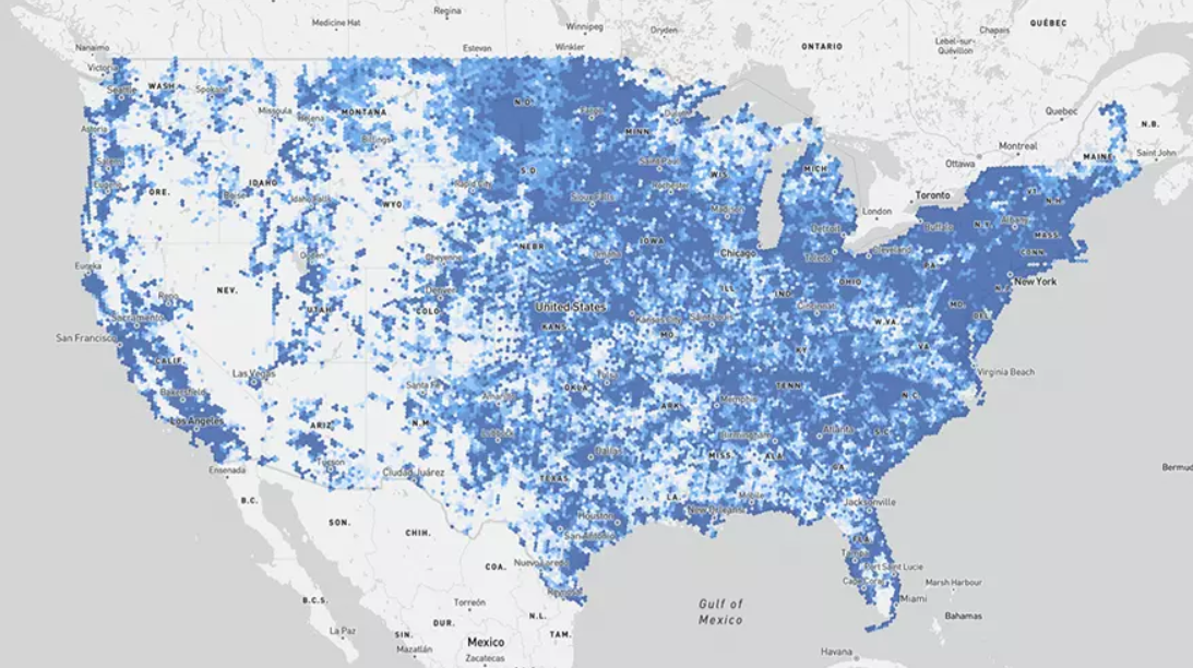 FCC Rural Broadband map