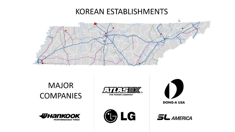 Korean businesses in Tennessee